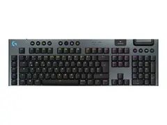 Logitech G G915 X - Tastatur - LIGHTSPEED bakgrunnsbelyst - trådløs - Bluetooth 5.0, 2.4 GHz, USB - QWERTZ - Tysk - tastsvitsj: GL Linear - svart