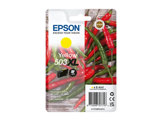 Epson 503XL Singlepack - 6.4 ml XL gul original blære med RF/lyd-a...
