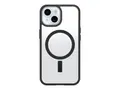 OtterBox React Series - Baksidedeksel for mobiltelefon MagSafe-samsvar - svart krystall - for Apple iPhone 16