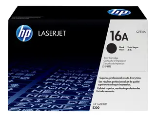 HP 16A - Svart - original - LaserJet - tonerpatron (Q7516A) for LaserJet 5200, 5200dtn, 5200L, 5200Lx, 5200n, 5200tn