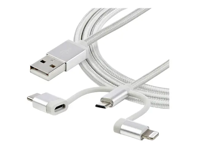 StarTech.com USB Multi Charging Cable - 3.3 ft / 1m - Lightning / ...