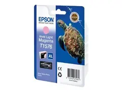 Epson T1576 - 25.9 ml - livlig lys magenta original - blister - blekkpatron - for Stylus Photo R3000