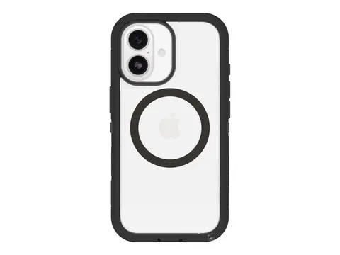 OtterBox Defender Series Pro XT - Baksidedeksel for mobiltelefon robust - magneter med kamerakontroll - MagSafe-samsvar - polykarbonatlag, termoplastisk elastomer (TPE) - m&#248;rk side (klar / svart) - for Apple iPhone 17
