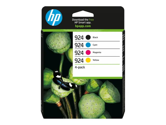 HP 924 - 4-pack svart, gul, cyan, magenta original Officejet blist...