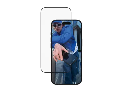 PanzerGlass - Skjermbeskyttelse for mobiltelefon ultravid passform m. EasyAligner - glass - rammefarge svart - for Apple iPhone Air