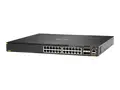 HPE Aruba 6300M - Switch - L3 - Styrt 24 x 10/100/1000 (PoE+) + 4 x 1 Gigabit / 10 Gigabit / 25 Gigabit / 50 Gigabit SFP56 (opplink / stabling) - front og side til bakside - rackmonterbar - PoE+ (720 W)