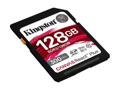 Kingston Canvas React Plus - Flashminnekort 128 GB Video Class V90...