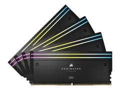CORSAIR Dominator Titanium RGB DDR5 - sett - 96 GB: 4 x 24 GB - DIMM 288-pin - 6000 MHz - CL30 - ikke-bufret - svart
