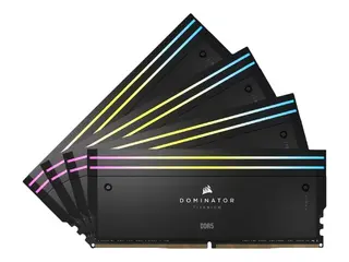 CORSAIR Dominator Titanium RGB DDR5 - sett - 96 GB: 4 x 24 GB - DIMM 288-pin - 6000 MHz - CL30 - ikke-bufret - svart