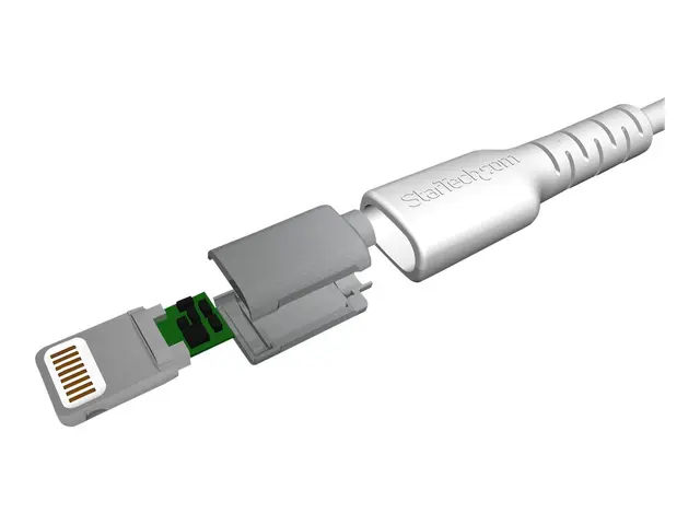 StarTech.com 3 ft(1m) Durable White USB-A to Lightning Cable, Heav...