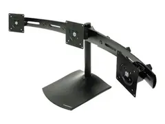 Ergotron DS100 Triple-Monitor Desk Stand Stativ - for 3 LCD-skjermer - aluminium, stål - svart - skjermstørrelse: inntil 21" - skrivebordsmonterbar