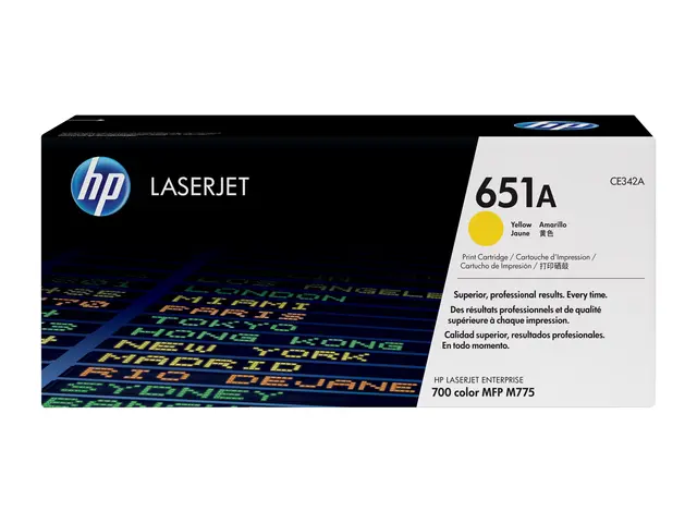 HP 651A - Gul original LaserJet tonerpatron (CE342A) for Color Ent...