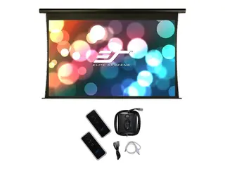 Elite Screens Saker Tab-Tension Series SKT135UHW2-E24 Projeksjonsskjerm - takmonterbar, veggmonterbar - motorisert - 110 V - 135" (343 cm) - 16:9 - MaxWhite FG - svart