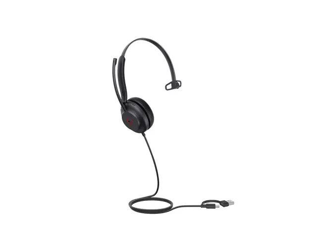 Yealink UH35 Mono - Hodesett on-ear kablet USB-C svart Certified f...