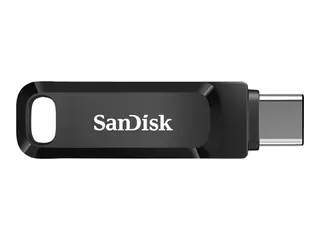 SanDisk Ultra Dual Drive Go - USB-flashstasjon 256 GB - USB 3.2 Gen 1 / USB-C - svart