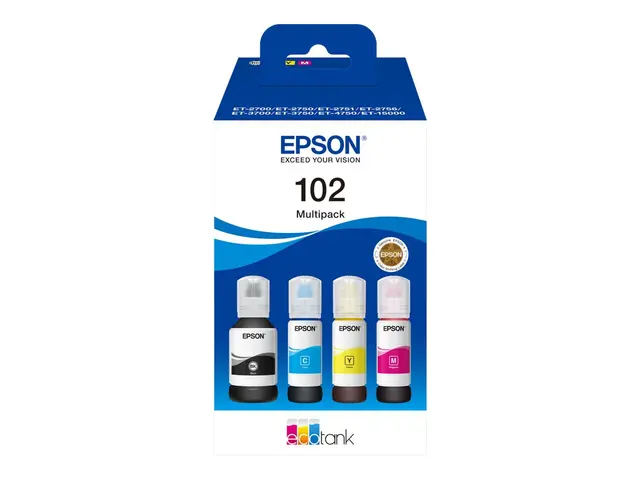 Epson 102 Multipack - 4-pack svart, gul, cyan, magenta original bl...