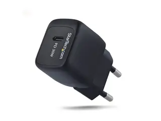 Startech - Strømadapter - 5 / 9 / 15 / 20 V, portable, GaN 30 watt - 3 A - PD/PPS (USB-C) - svart