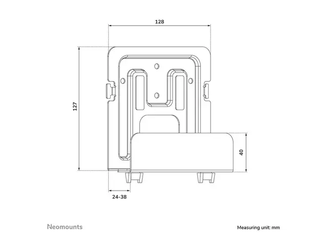 Neomounts AWL-440BL - Hylle for multimediekildeenhet veggmonterbar...