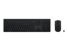 Lenovo Professional - Tastatur- og mussett tr&#229;dl&#248;s - 2.4 GHz - QWERTY - amerikansk engelsk - Brown Box