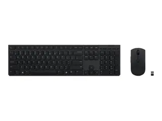 Lenovo Professional - Tastatur- og mussett trådløs - 2.4 GHz - QWERTY - amerikansk engelsk - Brown Box