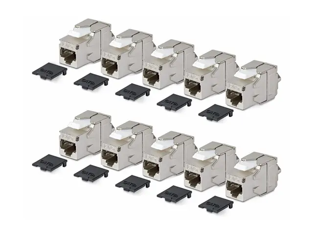 Startech - Trapes-jakk - shielded, 180°, toolless - CAT 6a - STP -...