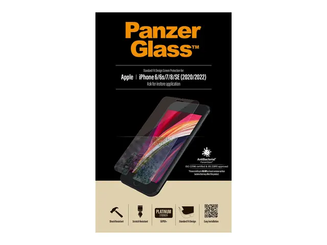 PanzerGlass - Skjermbeskyttelse for mobiltelefon glass Apple iPhon...