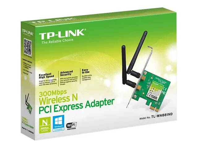 TP-Link TL-WN881ND - Nettverksadapter - PCIe 2.0 - 802.11b/g/n