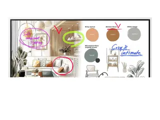 Samsung Flip WM85FX - 85" Diagonalklasse WMFX Series LED-bakgrunnsbelyst LCD-skjerm utdanning / næringsliv - med innebygd interaktiv tusjtavle, berøringsskjerm (flerberørings) - Tizen OS - 4K UHD (2160p) 3840 x 2160 - gråhvit