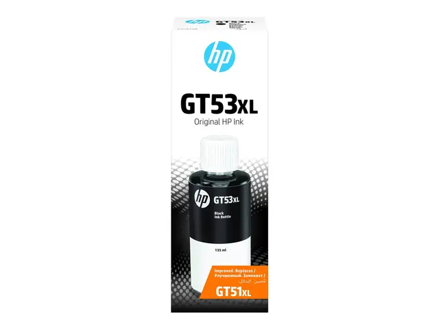 HP GT53XL - 135 ml høykapasitets svart original blekkrefill for Sm...