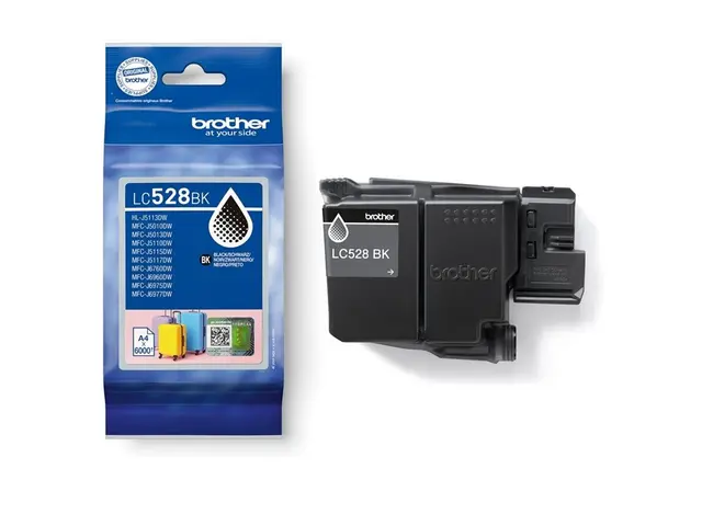 Brother LC528BK - Svart - original - pute pakke - blekkpatron - fo...