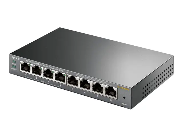 TP-Link Easy Smart TL-SG108PE - Switch smart 4 x 10/100/1000 (4 Po...