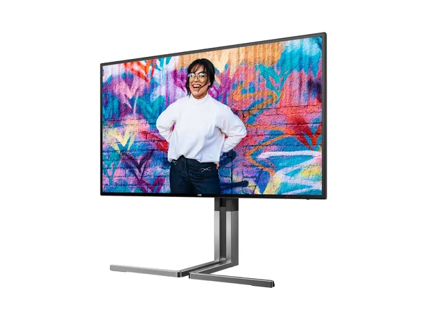 AOC U27U3CV - Graphic Pro Series LED-skjerm - 27" - 3840 x 2160 4K @ 60 Hz - Nano IPS - 350 cd/m² - 1300:1 - DisplayHDR 400 - 4 ms - 2xHDMI, DisplayPort, 2xUSB-C - høyttalere - svart 