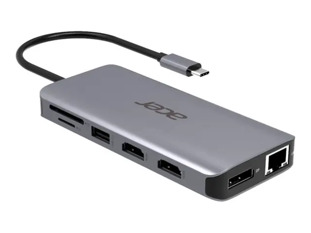 Acer 12-In-1 Type-C Adapter - dokkingstasjon USB-C 2 x HDMI, DP 1GbE