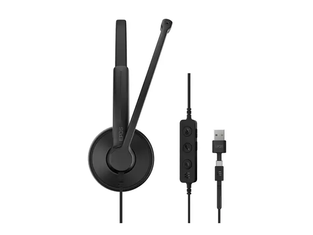 EPOS IMPACT 100 Series - Hodesett on-ear kablet USB-A, USB-C svart...