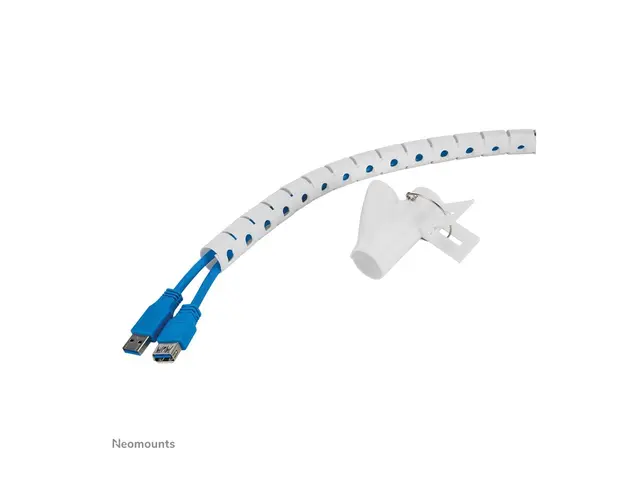 Neomounts - Kabelstyringsmuffe for 1-4 kabler, universell hvit 2 m