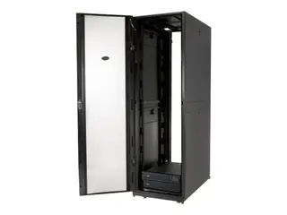 APC NetShelter SX Enclosure with Roof and Sides Rack - svart - 48U - 19" - TAA-samsvar - for P/N: SMT2200I2U-BR, SRT1000XLA, SRT1500XLA, SRT2200XLA, SRT3000XLA, SRT3000XLAUS