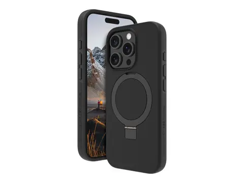 dbramante1928 Iceland Ultra - Baksidedeksel for mobiltelefon stativ - MagSafe-samsvar - D3O, plastikk - svart - for Apple iPhone 16 Pro Max