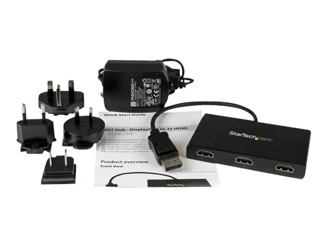 StarTech.com 3-Port Multi Monitor Adapter, DisplayPort 1.2 to HDMI...
