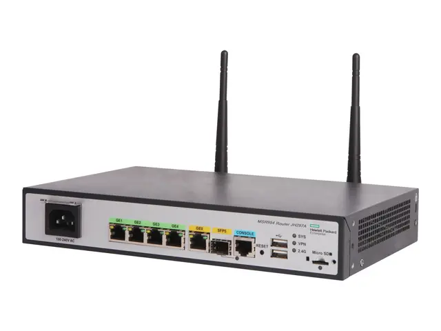 HPE MSR954-W (WW) - Trådløs ruter 4-portssvitsj 1GbE 2,4 GHz rackm...