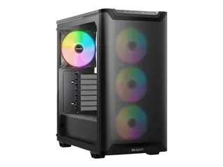 be quiet! Pure Base 501 LX - Midi-t&#229;rn ATX - sidepanel med vindu (herdet glass) - ingen str&#248;mforsyning (ATX / PS/2) - svart - USB/lyd