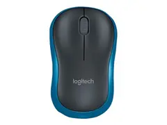 Logitech M185 - Mus - optisk - trådløs - 2.4 GHz USB trådløs mottaker - blå
