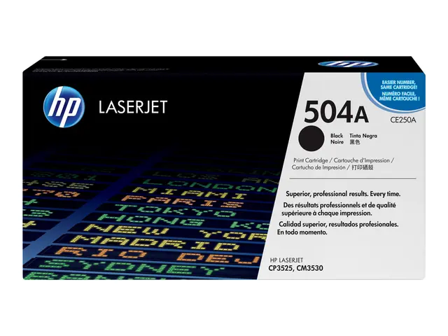 HP 504A - Svart original LaserJet tonerpatron (CE250A) for Color C...