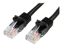 Startech 1m Black Cat5e / Cat 5 Snagless Patch Cable Koblingskabel - RJ-45 (hann) til RJ-45 (hann) - 1 m - UTP - CAT 5e - uten hindringer - svart