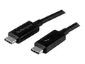 StarTech.com 1m (3.3ft) Thunderbolt 3 Cable, 20Gbps, 100W PD, 4K Video, Thunderbolt-Certified, Compatible w/ TB4/USB 3.2/DisplayPort Thunderbolt-kabel - 24 pin USB-C til 24 pin USB-C - 1 m