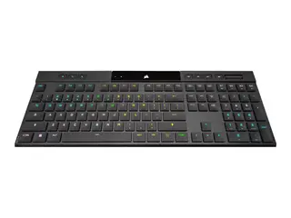 CORSAIR Gaming K100 AIR RGB - Tastatur - Ultra-Thin backlit - trådløs - USB, 2.4 GHz, Bluetooth 4.2 - Nordisk - tastsvitsj: CHERRY MX Ultra Low Profile Tactile