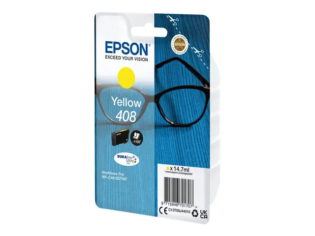 Epson 408 - 14.7 ml - høykapasitets - gul - original - blister - b...