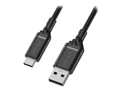 OtterBox Standard - USB-kabel - 24 pin USB-C (hann) til USB (hann) USB 2.0 - 3 A - 1 m - svart