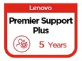 Lenovo Premier Support Plus Upgrade Utvidet serviceavtale - deler og arbeid (for system med 3-års garanti på stedet) - 5 år - på stedet - for ThinkCentre neo 70t 11YU; ThinkEdge SE30 11NA, 11NB, 11NC, 11NJ