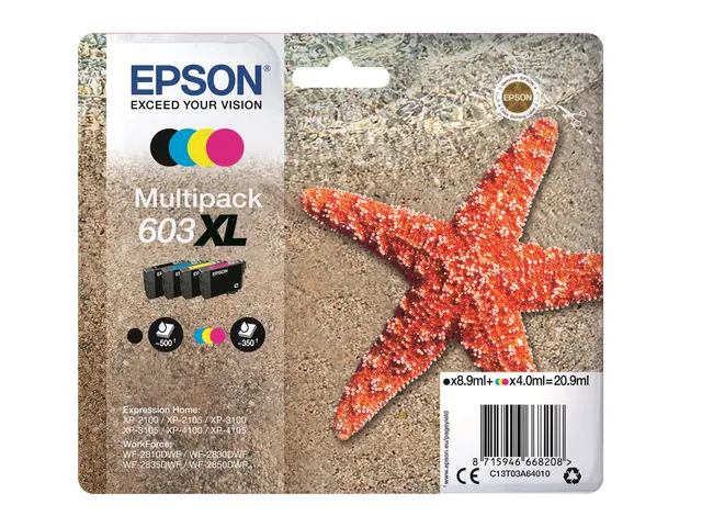 Epson 603XL Multipack - 4-pack - XL - svart, gul, cyan, magenta - ...