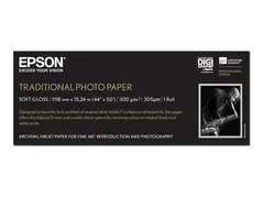 Epson Traditional Photo Paper - Rull (111,8 cm x 15 m) 300 g/m&#178; - fotopapir - for Stylus Pro 11880, Pro 98XX; SureColor SC-P10000, P20000, P8000, P9000, P9500, T7000, T7200